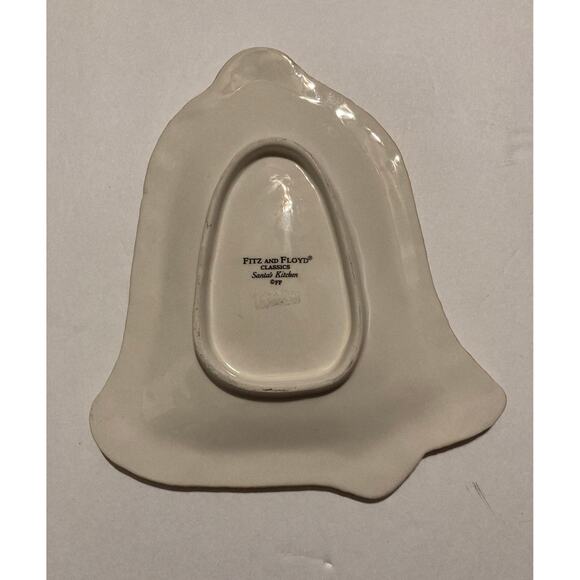 Fritz and Floyd classic holiday plate Santas Kitchen Green Bell - Picture 5 of 5